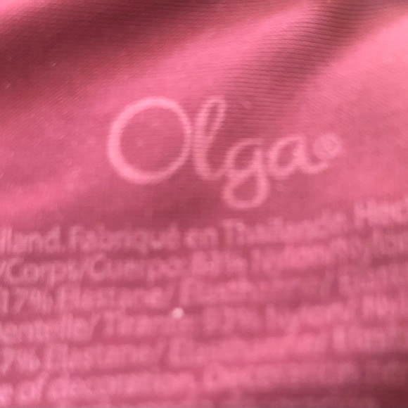 Olga Luxury Lift Underwire Bra 35063 Burgundy 40C Lace Cups - Picture 4 of 4